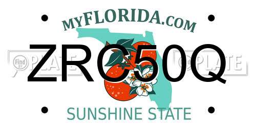 ZRC50Q Florida License Plate