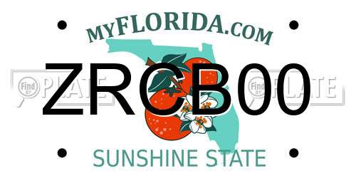 ZRCB00 Florida License Plate