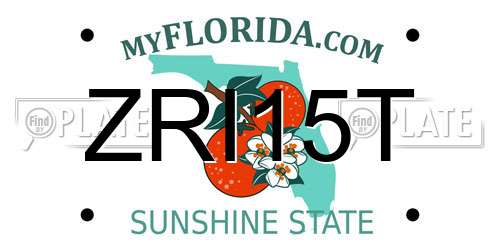 ZRI15T Florida License Plate