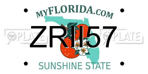ZRII57 Florida License Plate