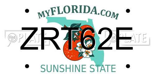 ZRT62E Florida License Plate