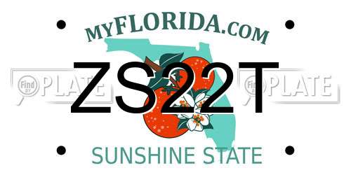 ZS22T Florida License Plate