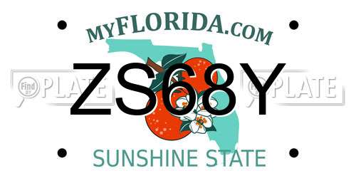 ZS68Y Florida License Plate