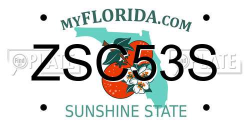 ZSC53S Florida License Plate