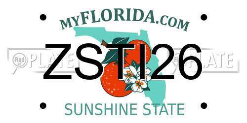 ZSTI26 Florida License Plate