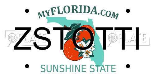 ZSTOTTI Florida License Plate