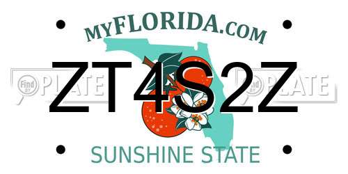 ZT4S2Z Florida License Plate
