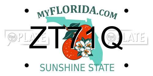 ZT71Q Florida License Plate