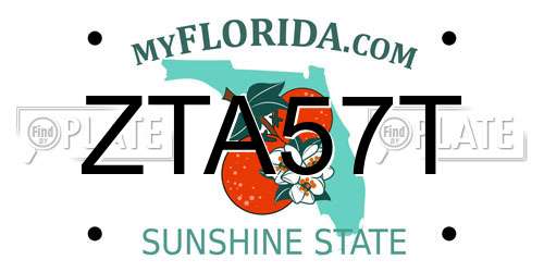 ZTA57T Florida License Plate