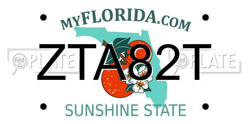 ZTA82T Florida License Plate