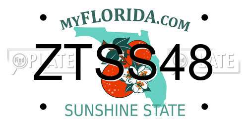 ZTSS48 Florida License Plate