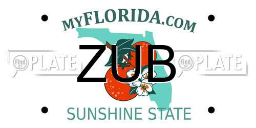ZUB Florida License Plate