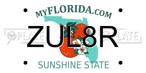 ZUL8R Florida License Plate
