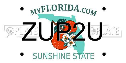 ZUP2U Florida License Plate