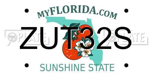 ZUT32S Florida License Plate