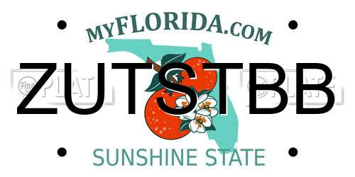 ZUTSTBB Florida License Plate