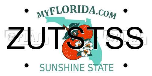 ZUTSTSS Florida License Plate