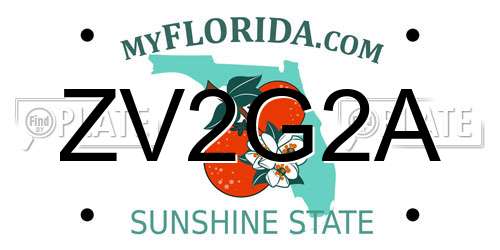 ZV2G2A Florida License Plate