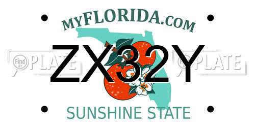 ZX32Y Florida License Plate