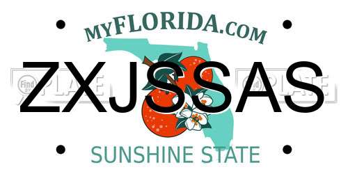 ZXJSSAS Florida License Plate