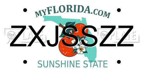 ZXJSSZZ Florida License Plate