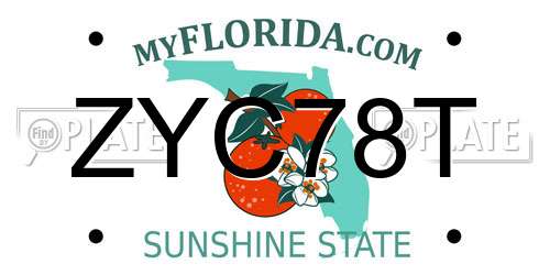 ZYC78T Florida License Plate