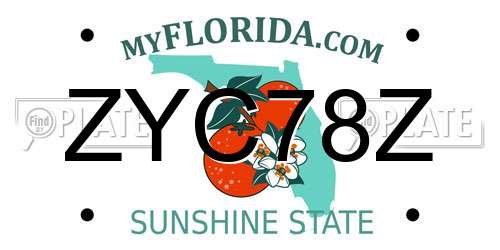 ZYC78Z Florida License Plate