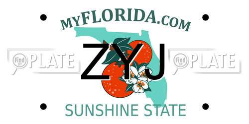 ZYJ Florida License Plate