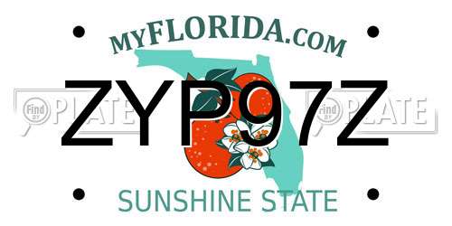 ZYP97Z Florida License Plate