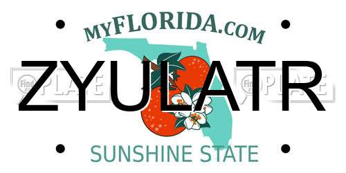 ZYULATR Florida License Plate