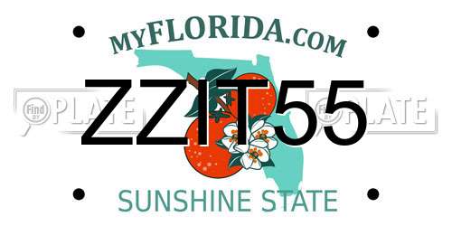 ZZIT55 Florida License Plate