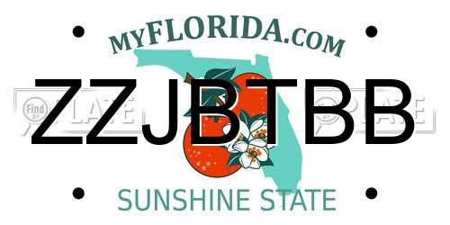 ZZJBTBB Florida License Plate