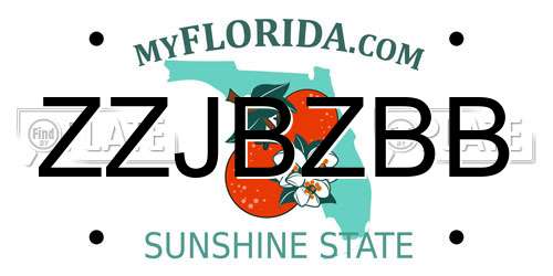 ZZJBZBB Florida License Plate