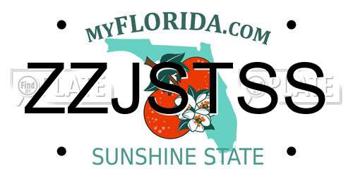 ZZJSTSS Florida License Plate