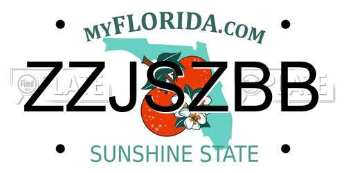 ZZJSZBB Florida License Plate