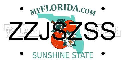 ZZJSZSS Florida License Plate