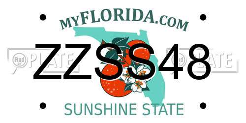 ZZSS48 Florida License Plate