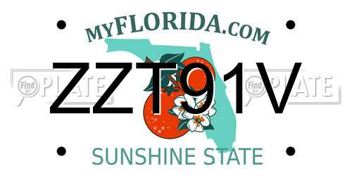 ZZT91V Florida License Plate