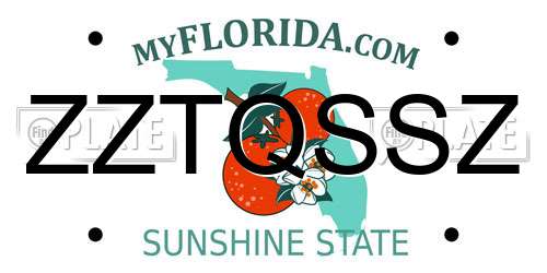 ZZTQSSZ Florida License Plate