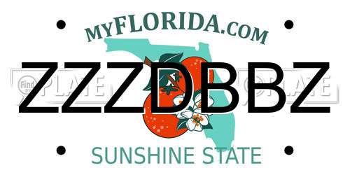 ZZZDBBZ Florida License Plate