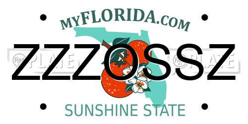 ZZZOSSZ Florida License Plate