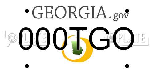 000TGO Georgia License Plate