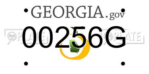 00256G Georgia License Plate