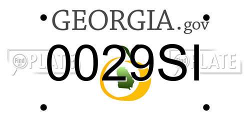0029SI Georgia License Plate