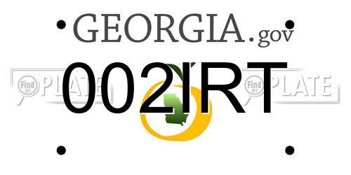 002IRT Georgia License Plate