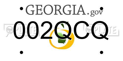 002QCQ Georgia License Plate