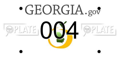 004 Georgia License Plate