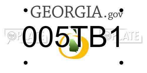 005TB1 Georgia License Plate