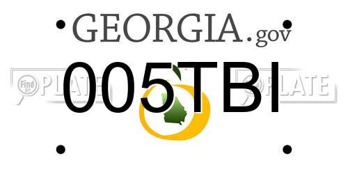 005TBI Georgia License Plate