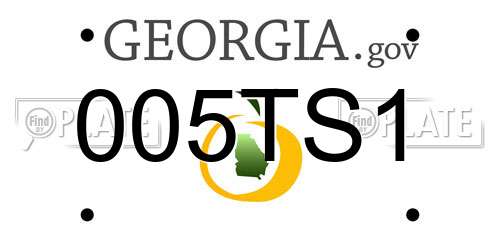 005TS1 Georgia License Plate
